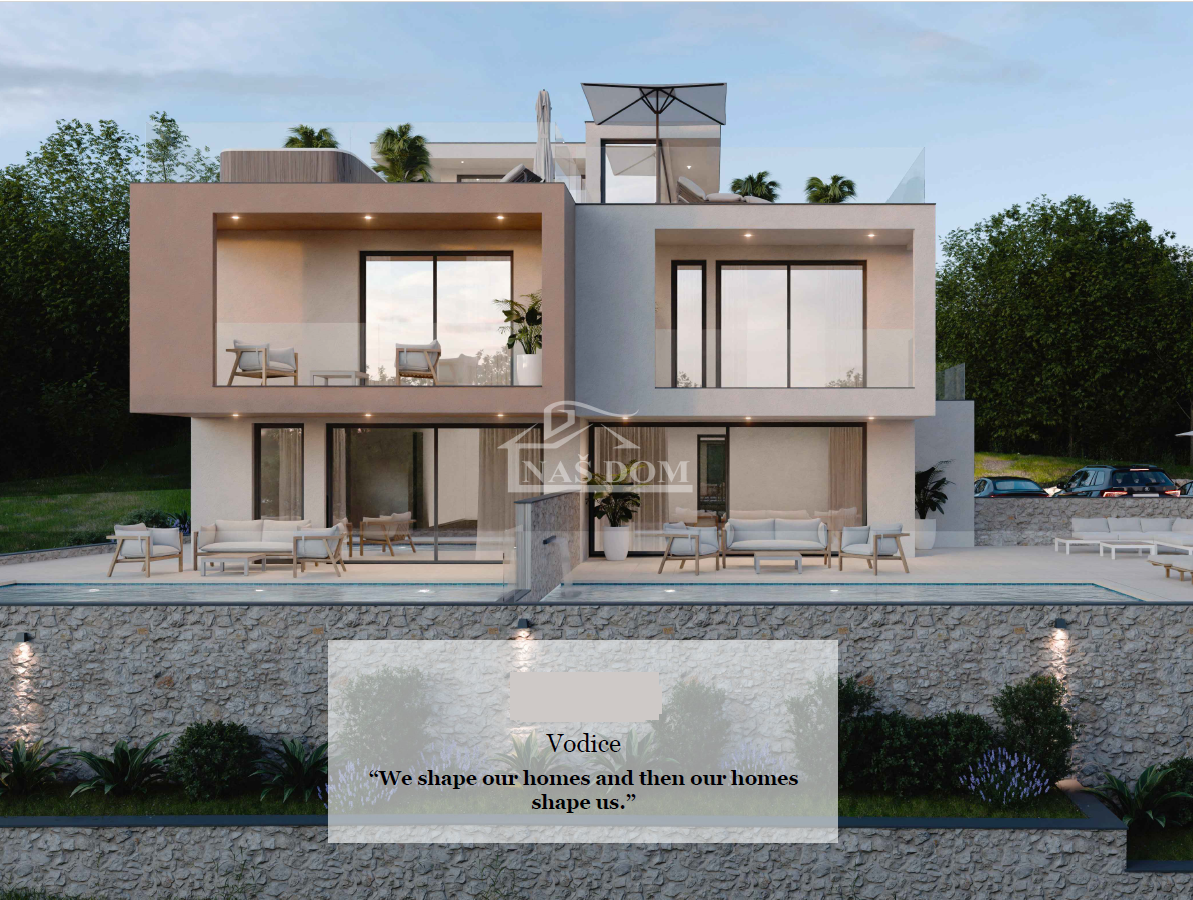 VODICE - **NUOVA COSTRUZIONE** Dvojna kuća con vista mare