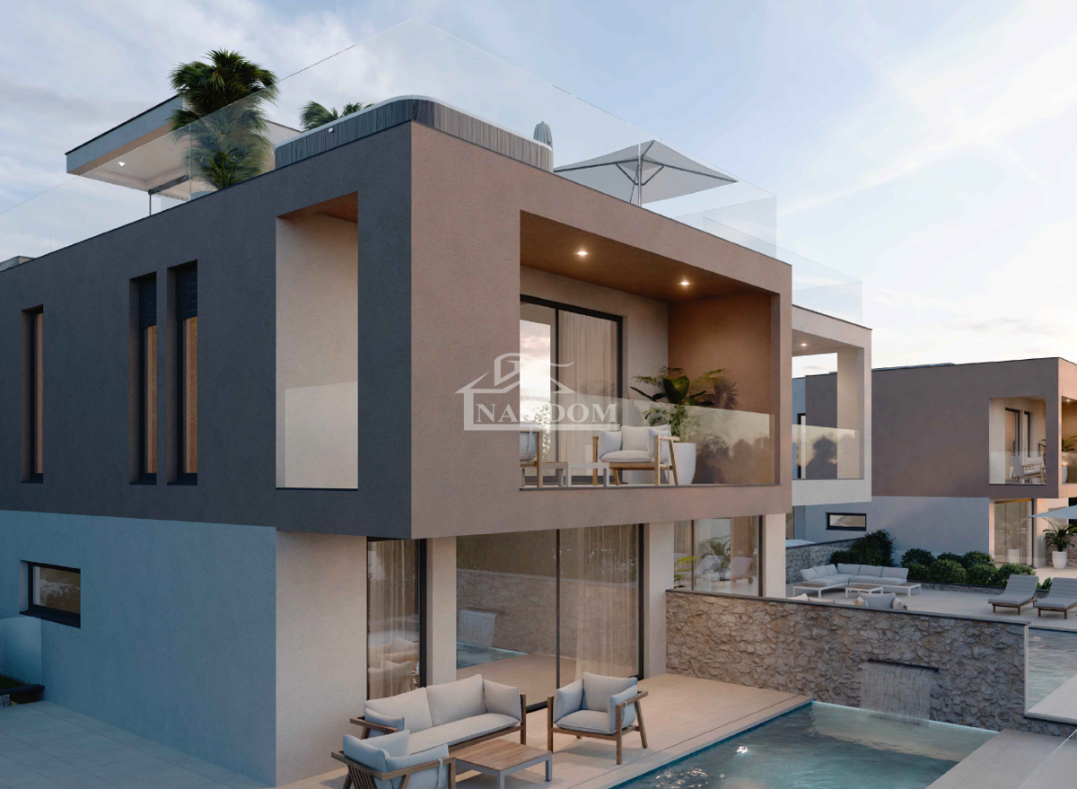 VODICE - **NUOVA COSTRUZIONE** Dvojna kuća con vista mare