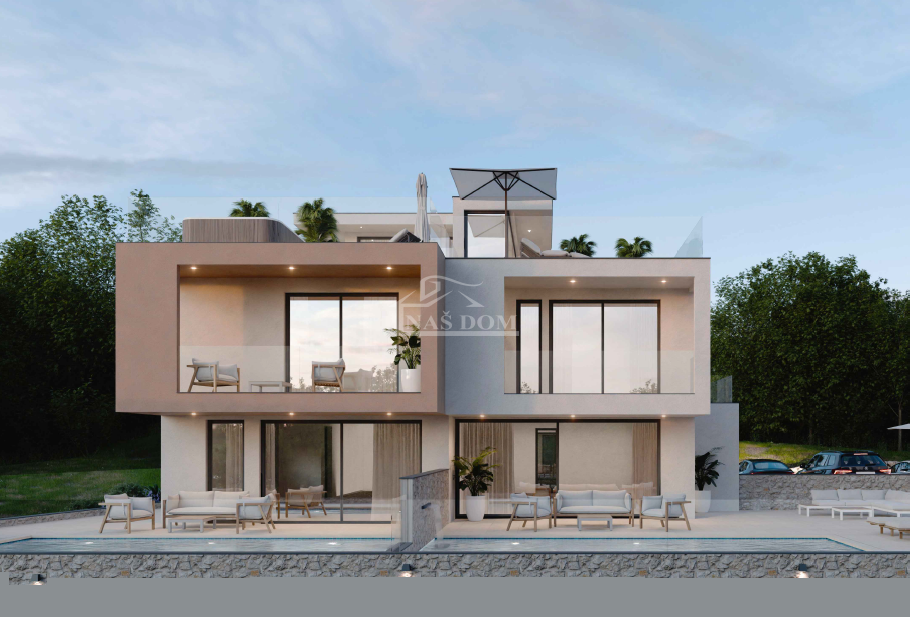 VODICE - **NUOVA COSTRUZIONE** Dvojna kuća con vista mare