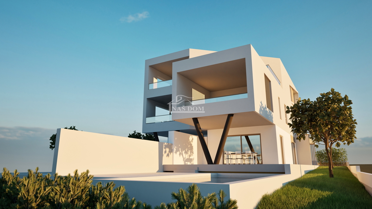 Vodice - Appartamento di lusso su due livelli S1 con piscina e giardino