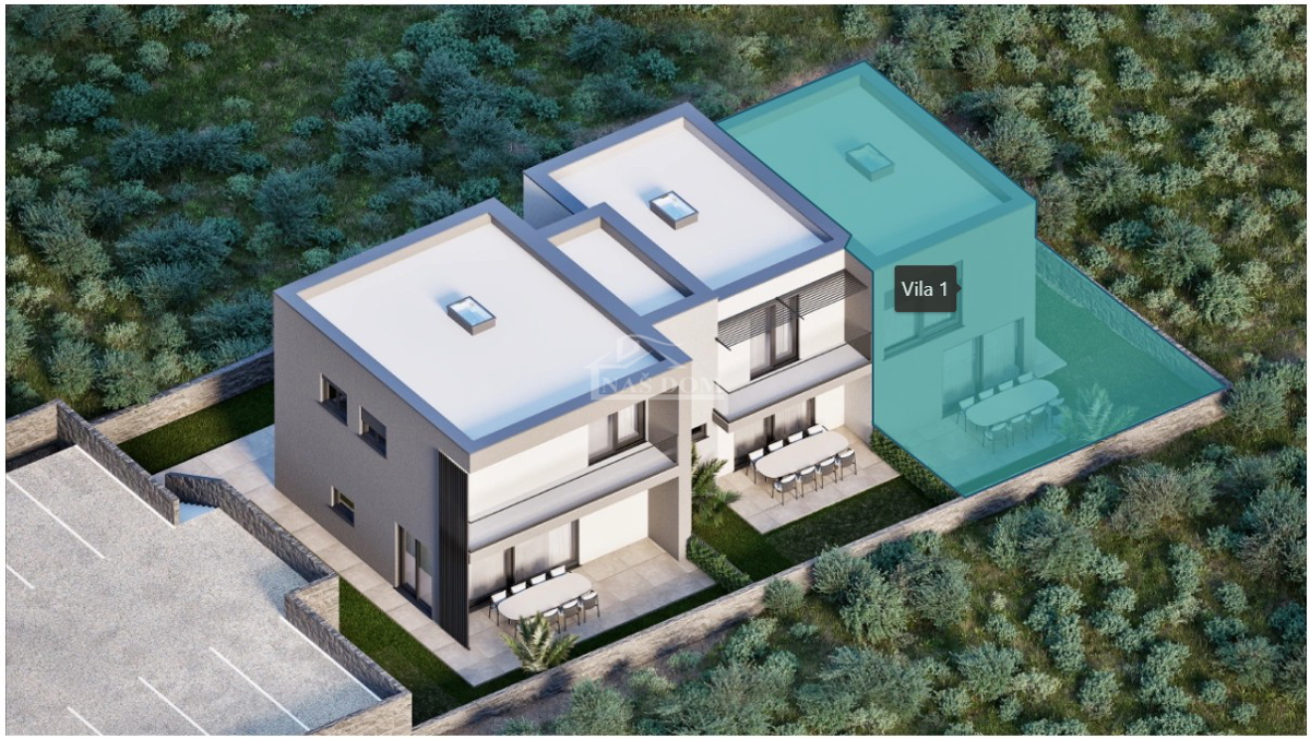 Vodice - Casa a schiera V1 in posizione tranquilla