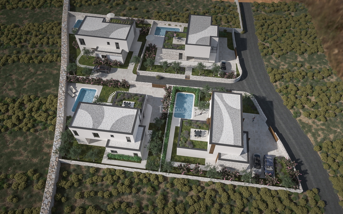 Zaton - NUOVA COSTRUZIONE complesso di 4 ville moderne di lusso con piscine