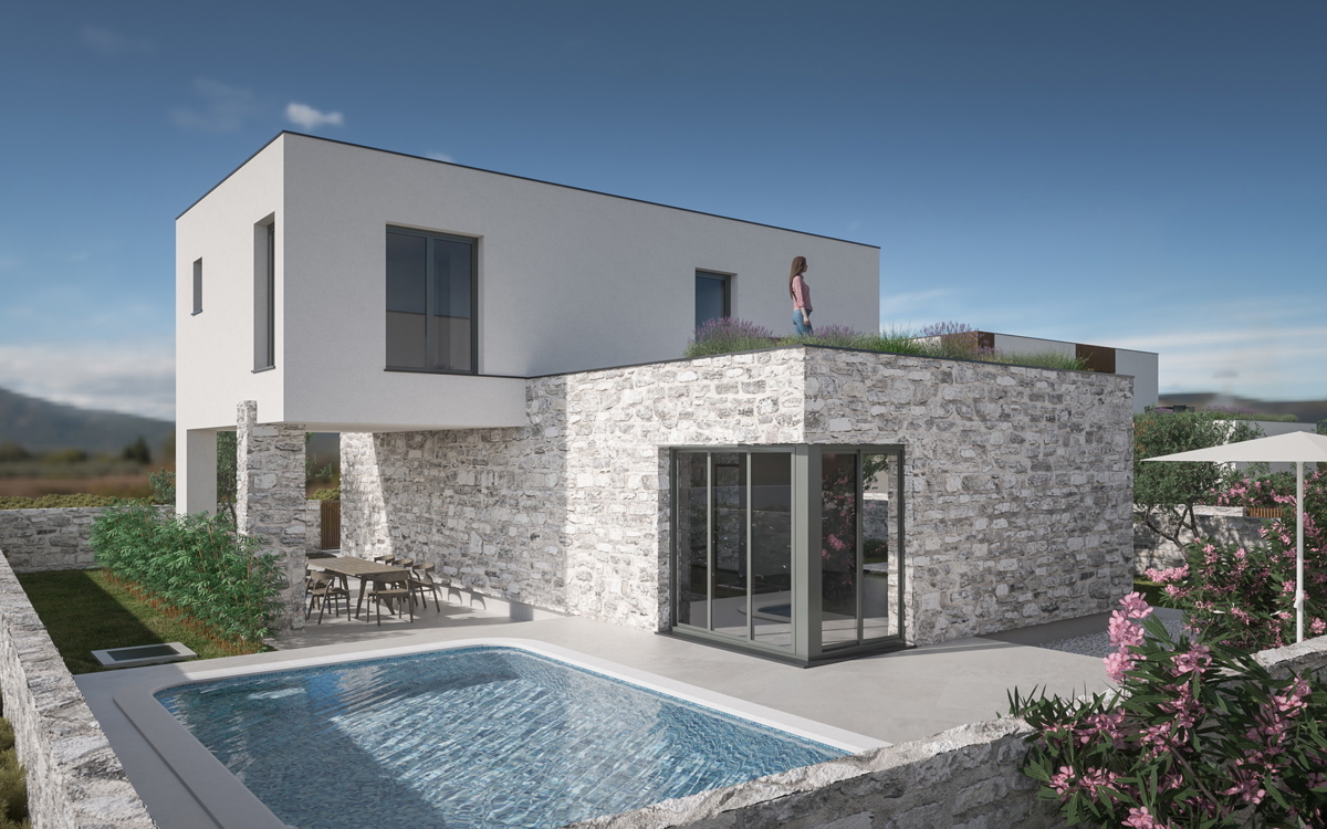 Zaton - NUOVA COSTRUZIONE complesso di 4 ville moderne di lusso con piscine