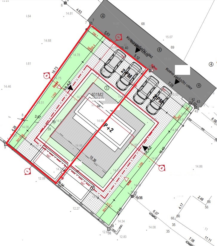 Vodice - villa bifamiliare con piscina, 550 m dal centro