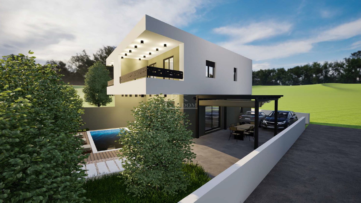 Vodice - NUOVA COSTRUZIONE Casa bifamiliare con piscina, a 700 m dal centro