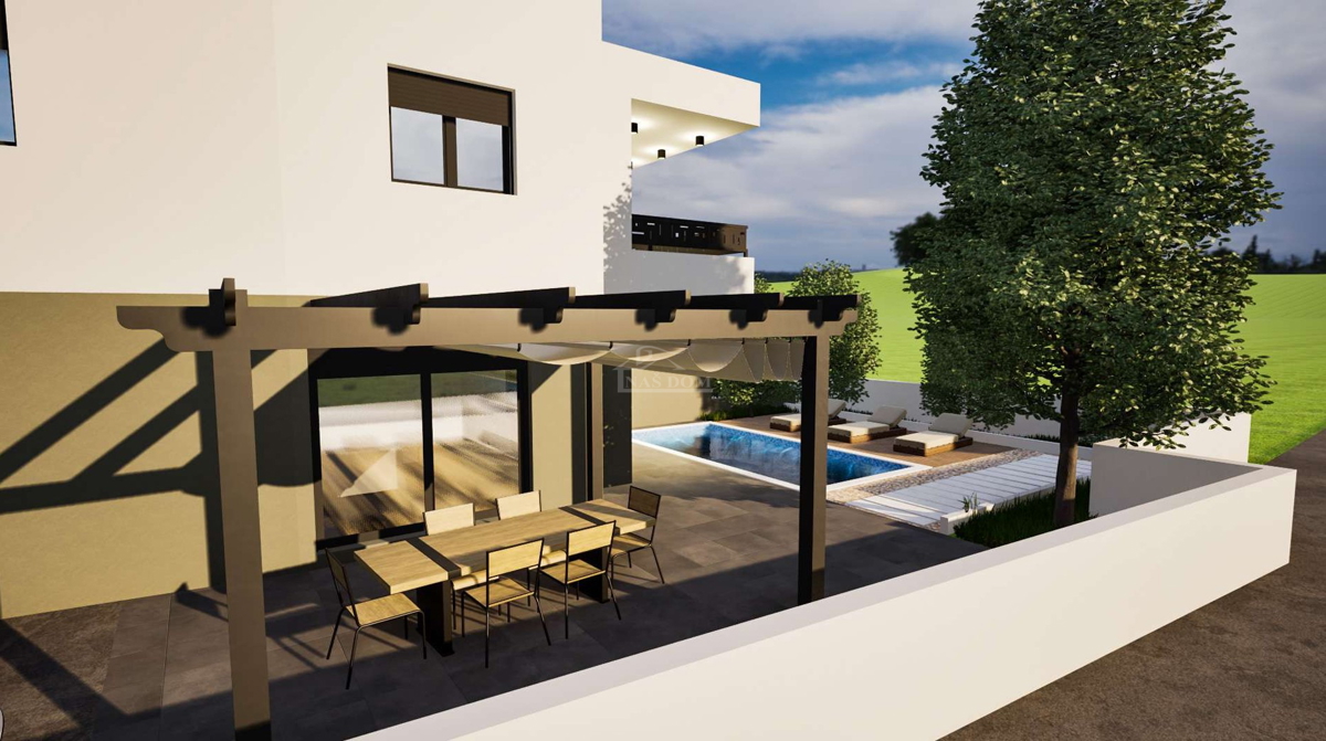 Vodice - NUOVA COSTRUZIONE Casa bifamiliare con piscina, a 700 m dal centro