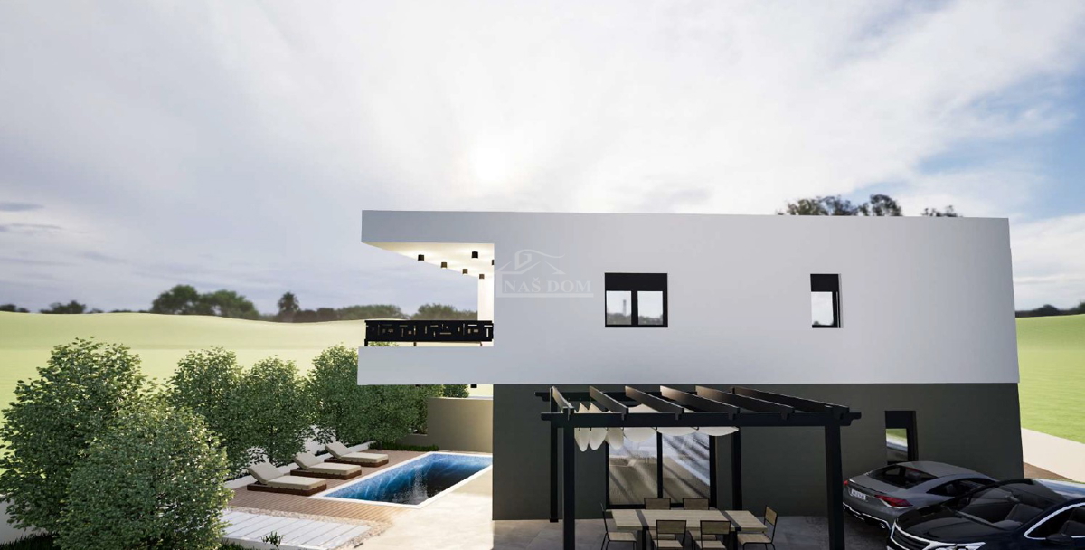 Vodice - NUOVA COSTRUZIONE Casa bifamiliare con piscina, a 700 m dal centro