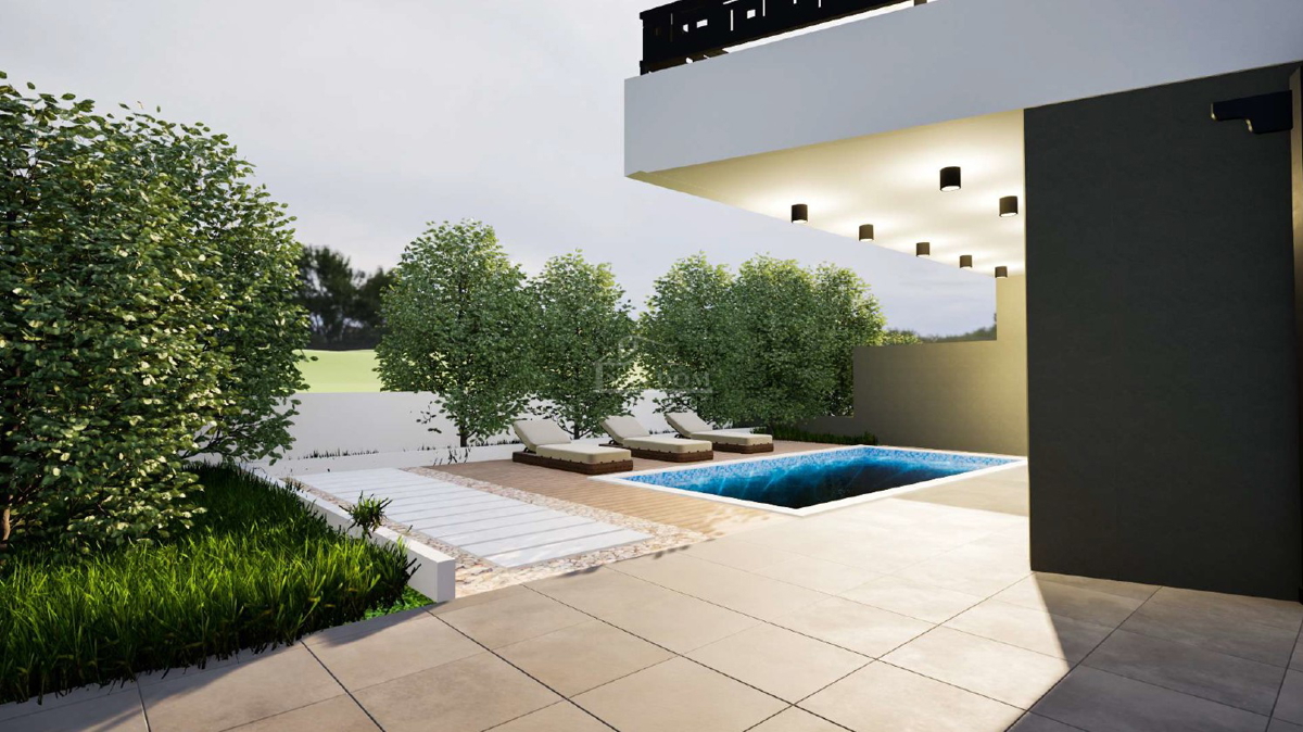 Vodice - NUOVA COSTRUZIONE Casa bifamiliare con piscina, a 700 m dal centro