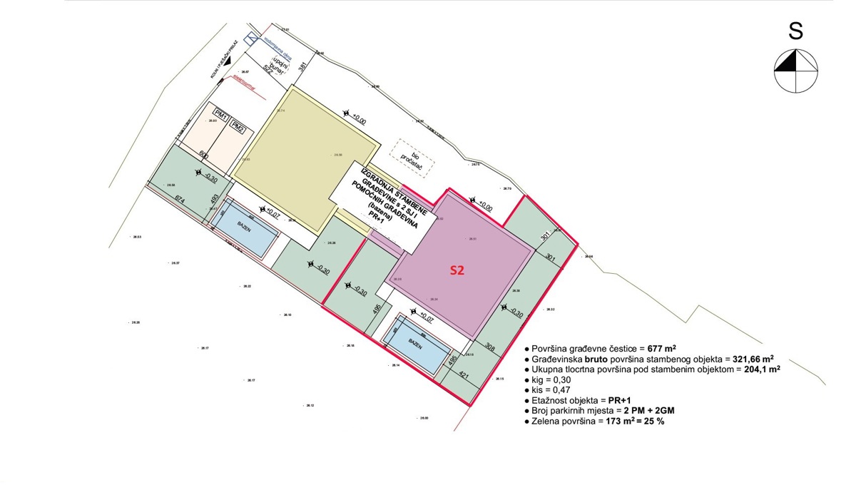 Vodice - **NUOVA COSTRUZIONE** Casa S1 con piscina e garage, a 650 m dal centro