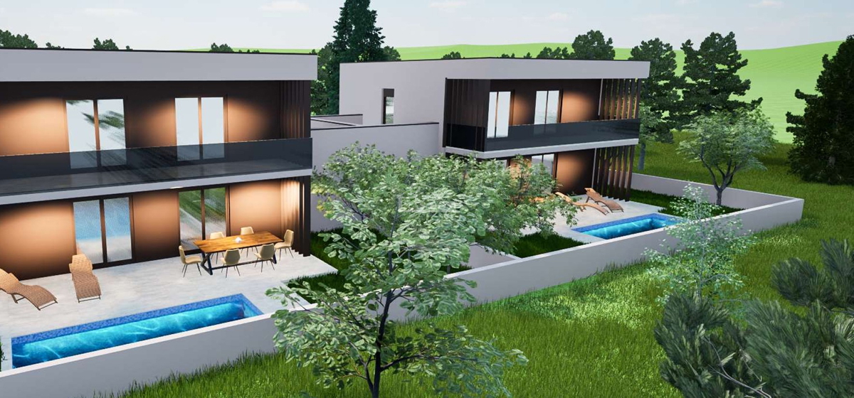 Vodice - NUOVA COSTRUZIONE - Casa S1 con piscina e garage, a 650 m dal centro