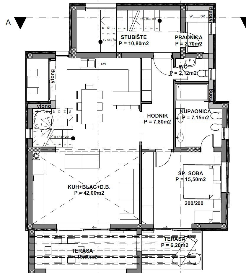 VODICE – TERRENO EDIFICABILE 583 m², 150 m DALLA SPIAGGIA, COSTRUZIONE INIZIATA