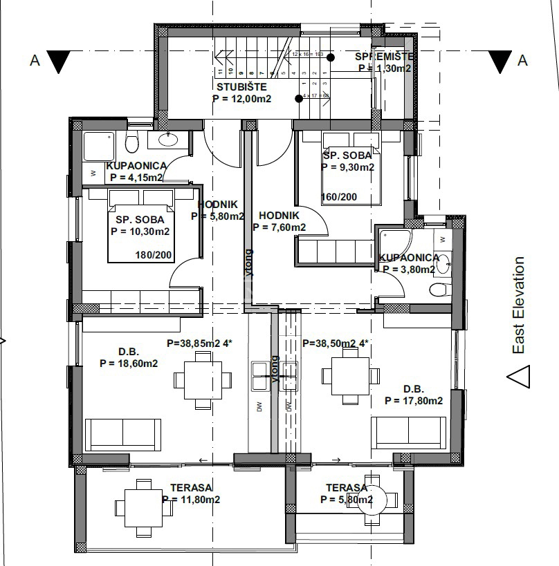 VODICE – TERRENO EDIFICABILE 583 m², 150 m DALLA SPIAGGIA, COSTRUZIONE INIZIATA