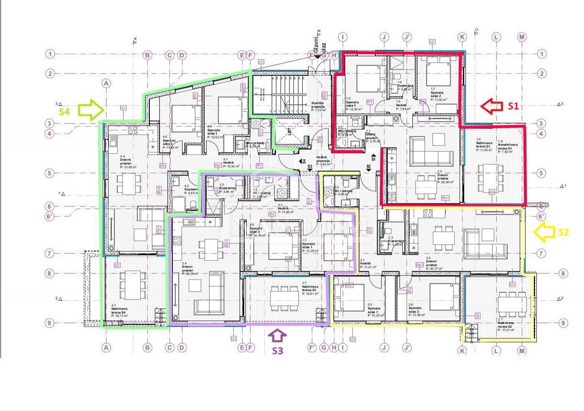 Vodice - **NUOVA COSTRUZIONE** Appartamento S1 con giardino, a 800 m dalla spiaggia