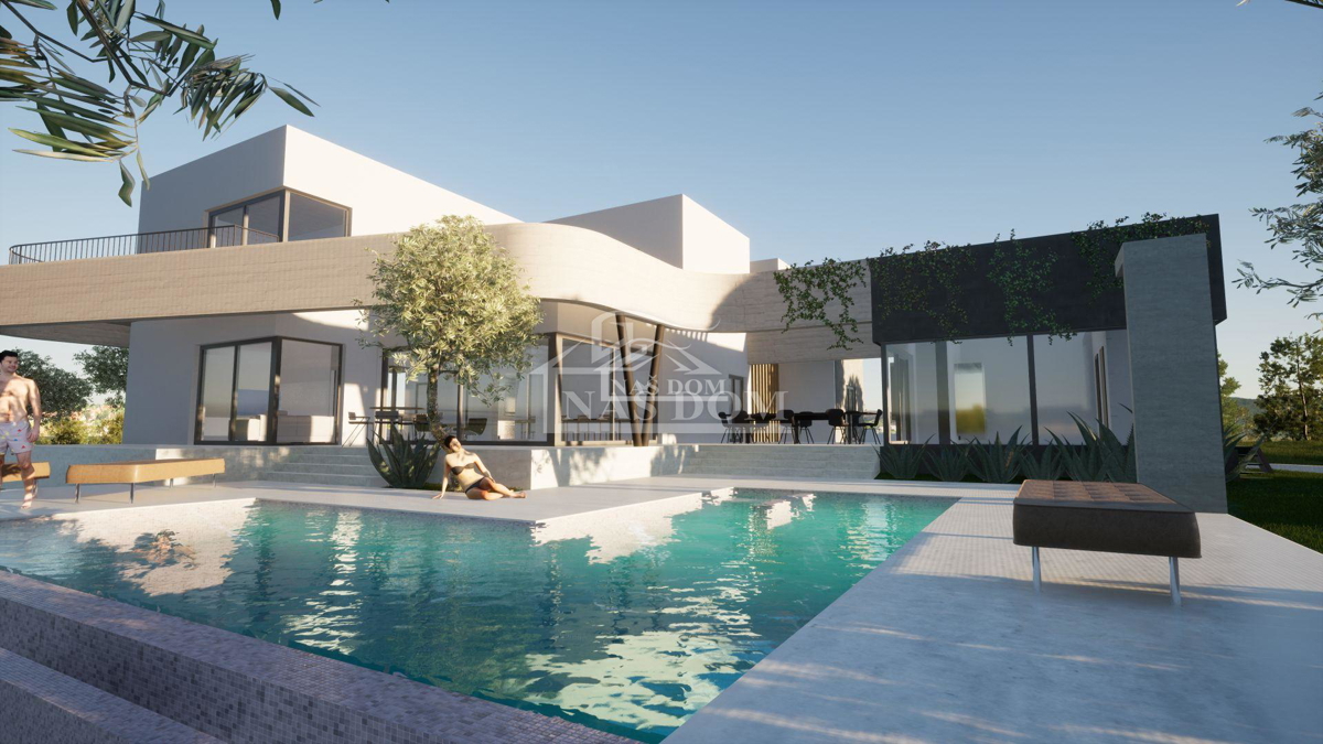 Vodice - Lussuosa villa di design con piscina - allo stato grezzo