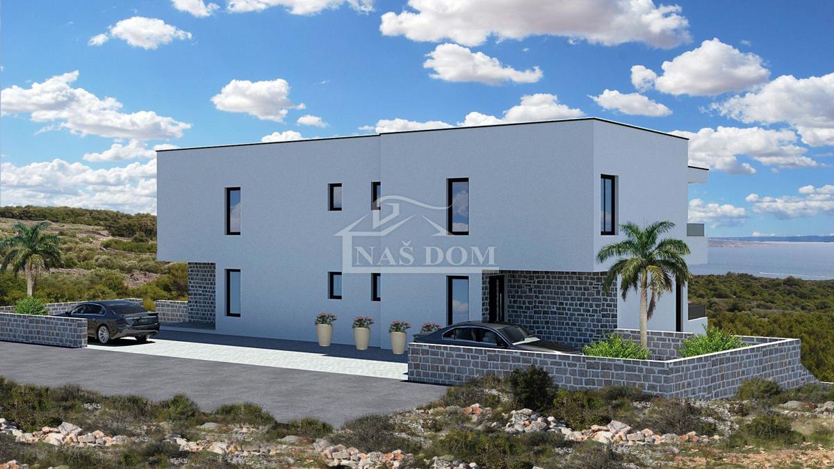 Vodice - Lussuosa casa bifamiliare S1 con piscina e vista mare