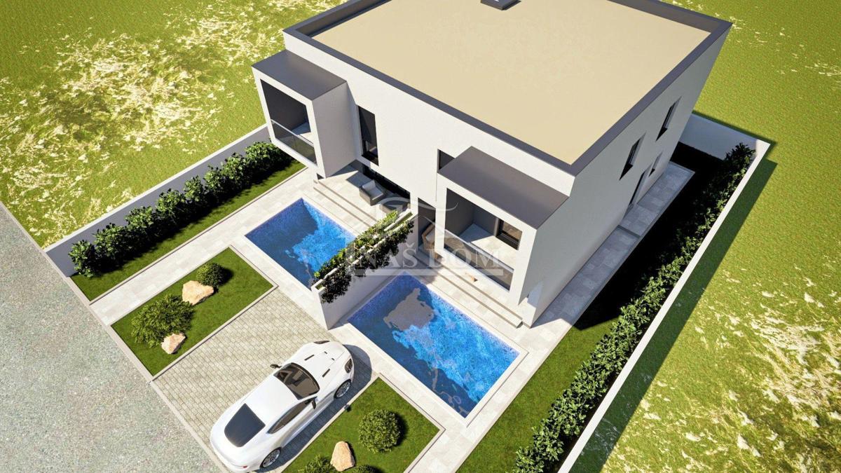 Vodice - **NUOVA COSTRUZIONE** S2 casa con piscina in posizione tranquilla