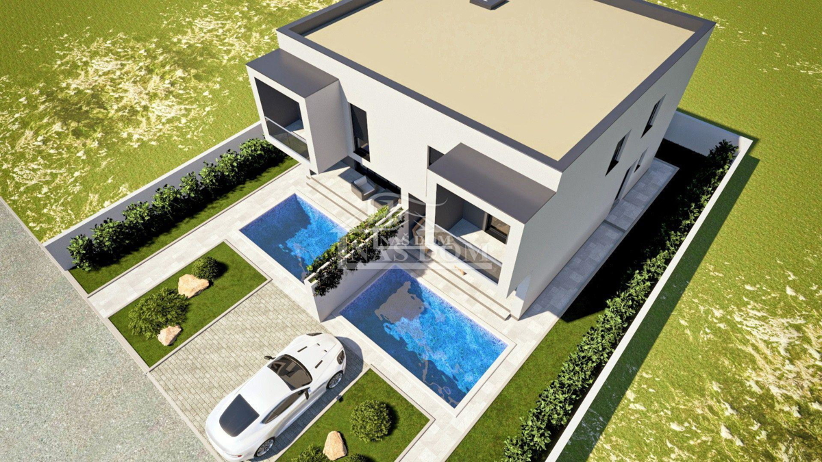 Vodice - **NUOVA COSTRUZIONE** Casa S2 con piscina in una posizione tranquilla