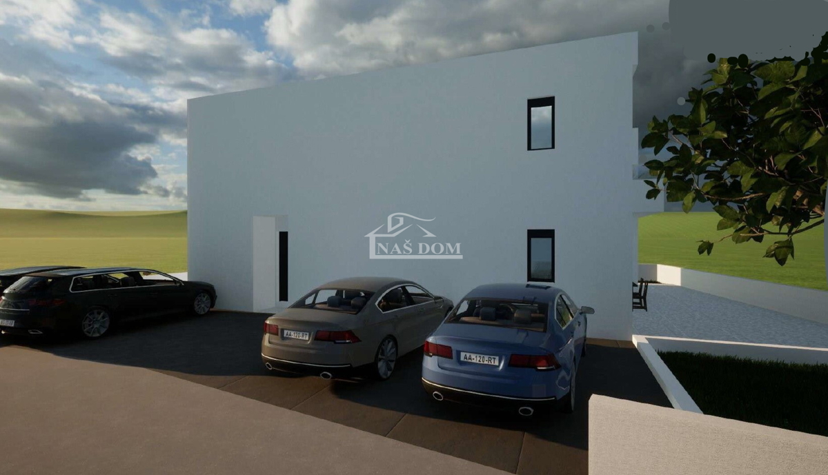 Vodice-*NEW BUILD* S2 semi-detached house 550m from the beach