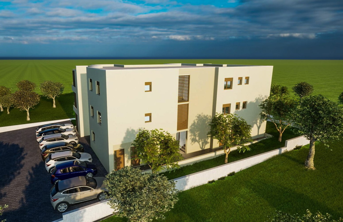 Vodice-*NUOVA COSTRUZIONE* Appartamento S6, 2 camere + soggiorno, 1° piano, vista mare