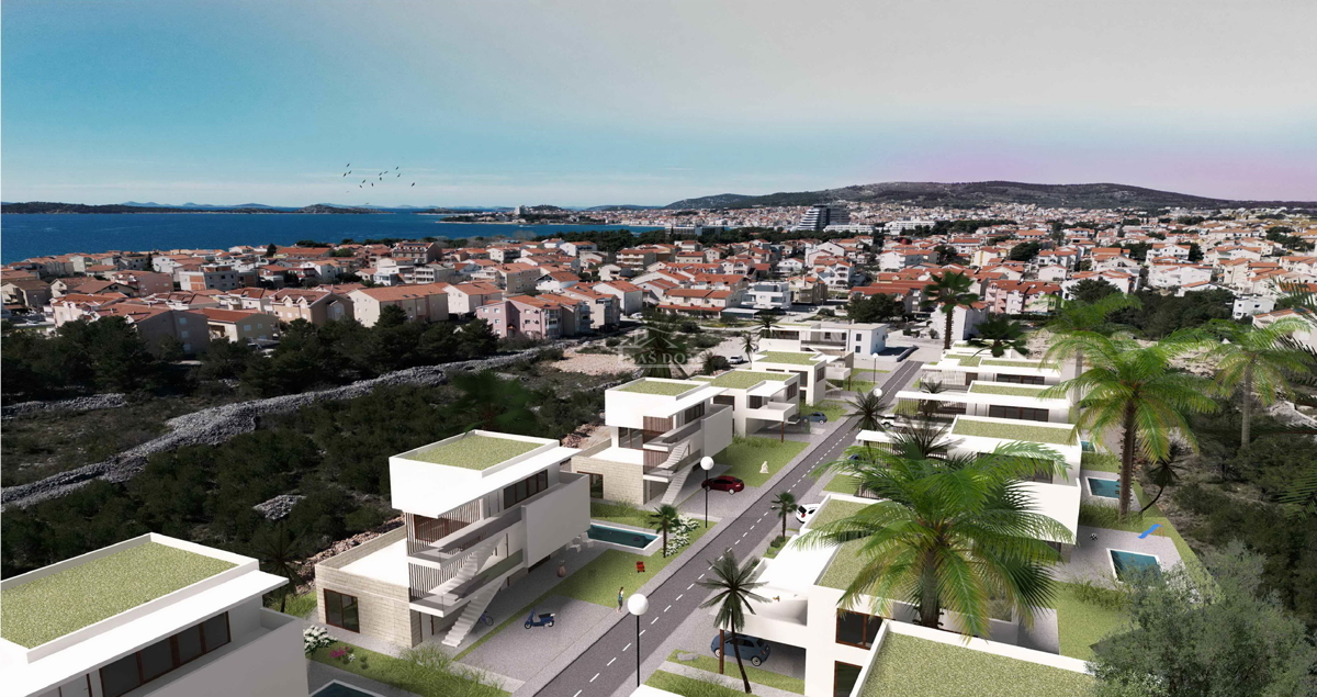 Terreno edificabile con progetto per 4 unità abitative – a 550 m dalla spiaggia, Srima