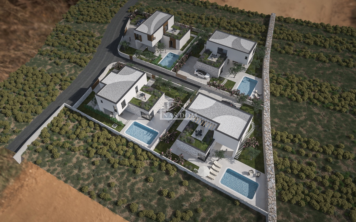 Zaton - **NUOVA COSTRUZIONE** villa moderna di lusso con piscina