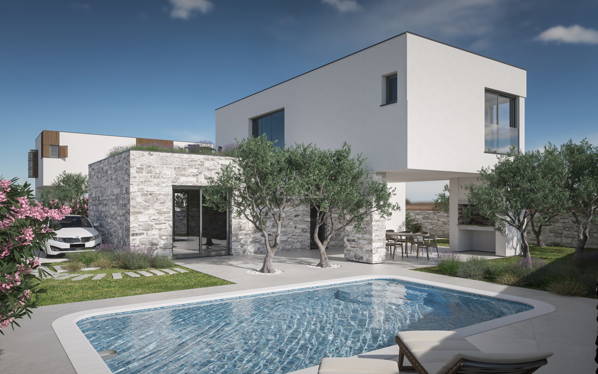 Zaton - **NUOVA COSTRUZIONE** villa moderna di lusso con piscina