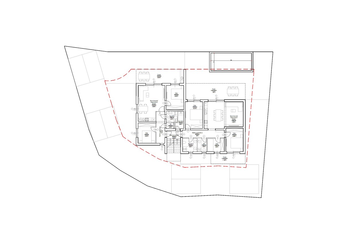 Vodice - terreno con progetto per edificio con 4 appartamenti