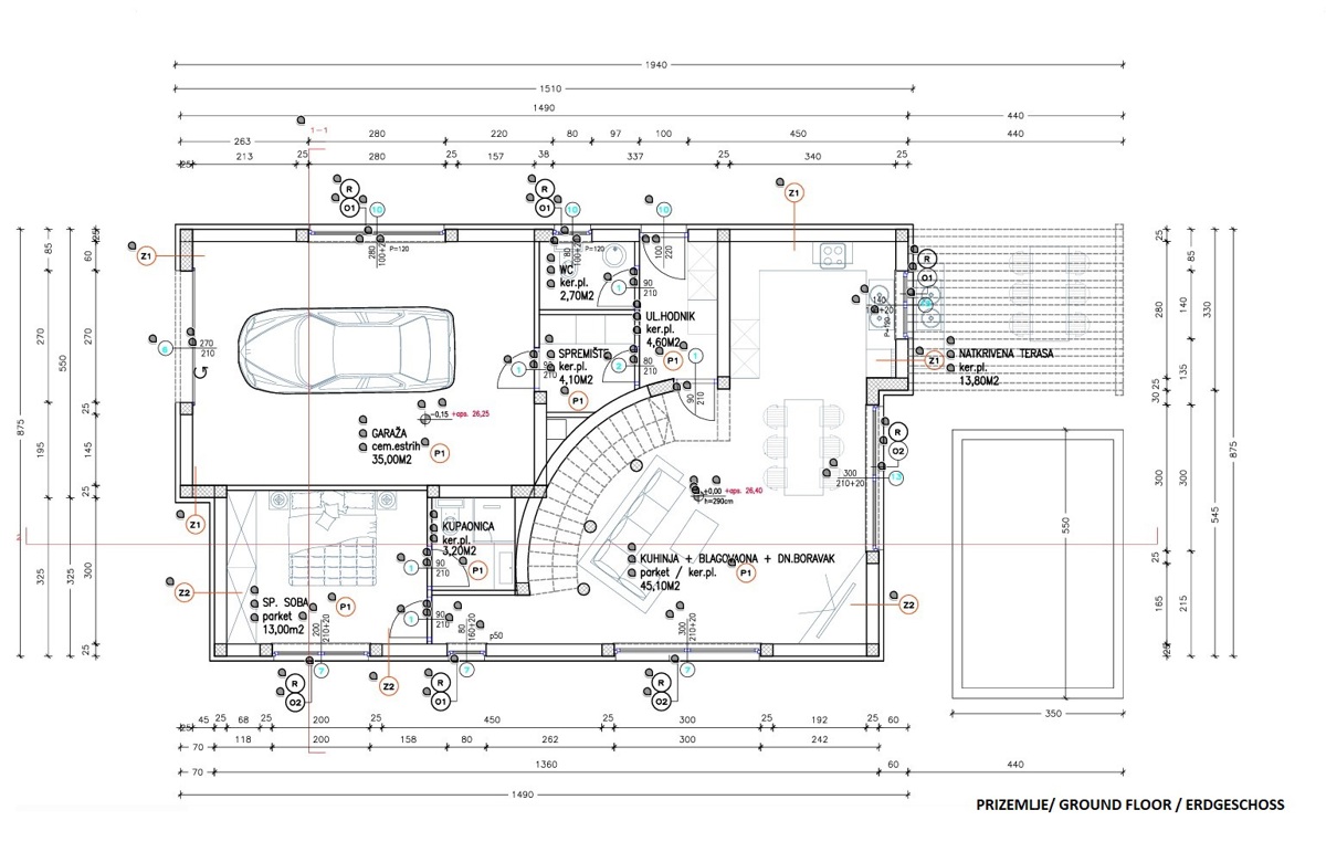VODICE - Villa moderna con piscina - NUOVA COSTRUZIONE