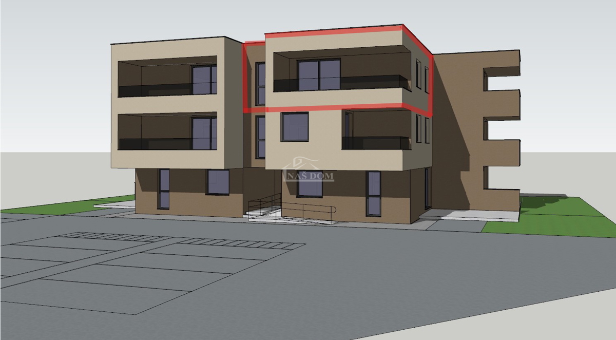 Vodice - prevendita - appartamento S11 con vista mare, 67,37 m2, secondo piano