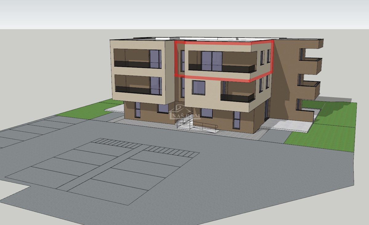 Vodice - prevendita - appartamento S11 con vista mare, 67,37 m2, secondo piano