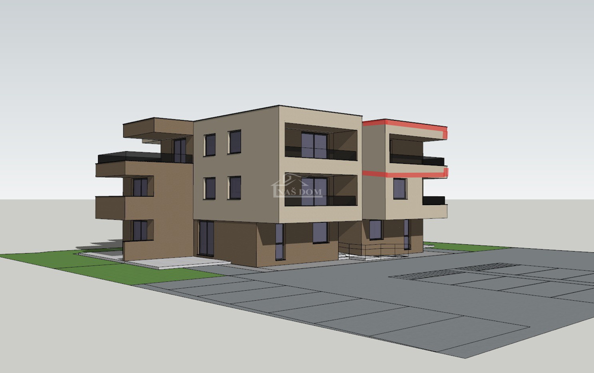 Vodice - prevendita - appartamento S11 con vista mare, 67,37 m2, secondo piano