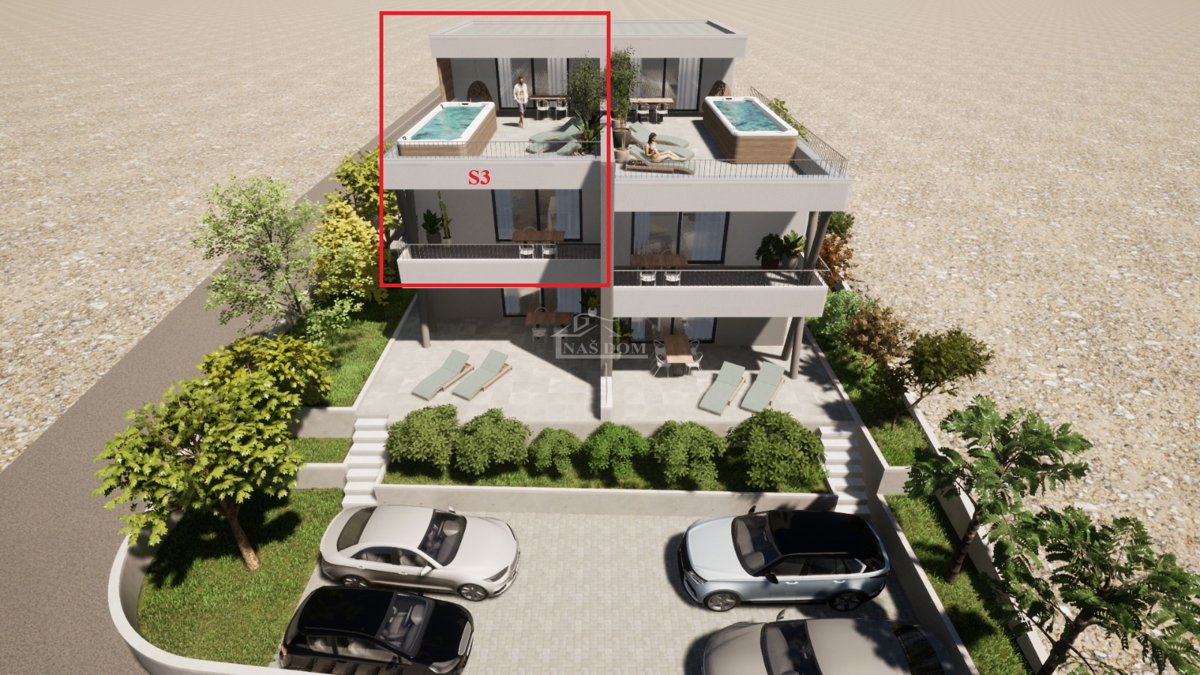Vodice - NUOVA COSTRUZIONE - Appartamento duplex S3 con vista mare