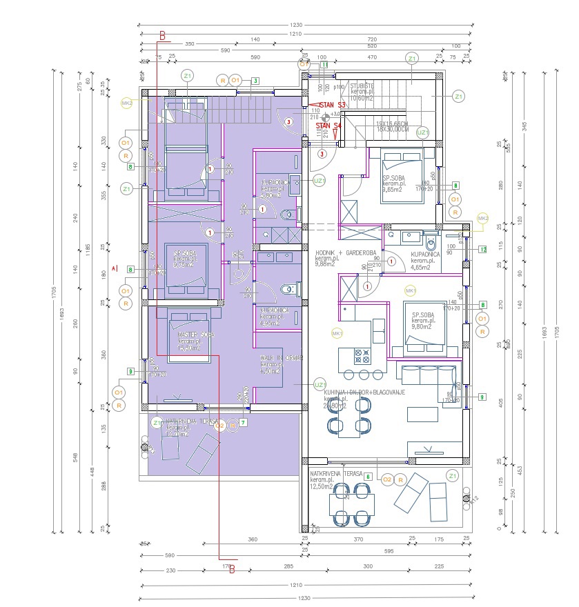 Vodice - NUOVA COSTRUZIONE - Appartamento duplex S3 con vista mare