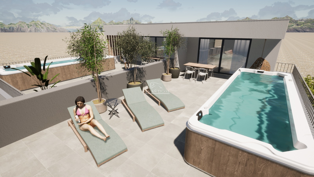 Vodice - NUOVA COSTRUZIONE - Appartamento duplex S3 con vista mare
