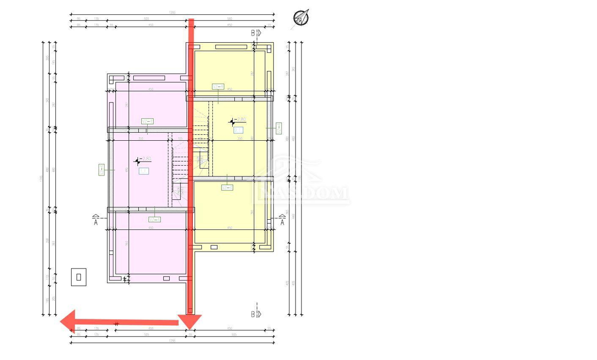 Tribunj ** Nuova costruzione** S1 casa doppia con terrazza sul tetto, 400 m dalla spiaggia