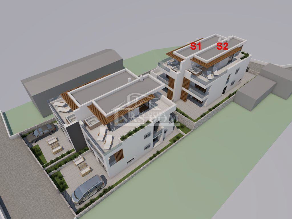 Tribunj ** Nuova costruzione** S1 casa doppia con terrazza sul tetto, 400 m dalla spiaggia