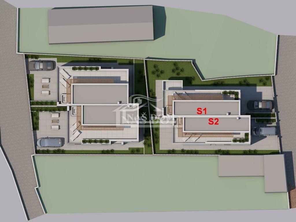 Tribunj ** Nuova costruzione** S1 casa doppia con terrazza sul tetto, 400 m dalla spiaggia