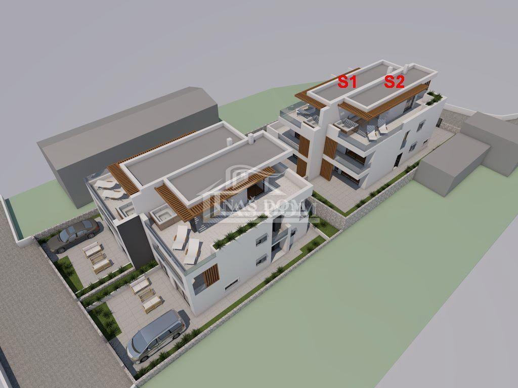 Tribunj ** Nuova costruzione** S1 casa doppia con terrazza sul tetto, 400 m dalla spiaggia