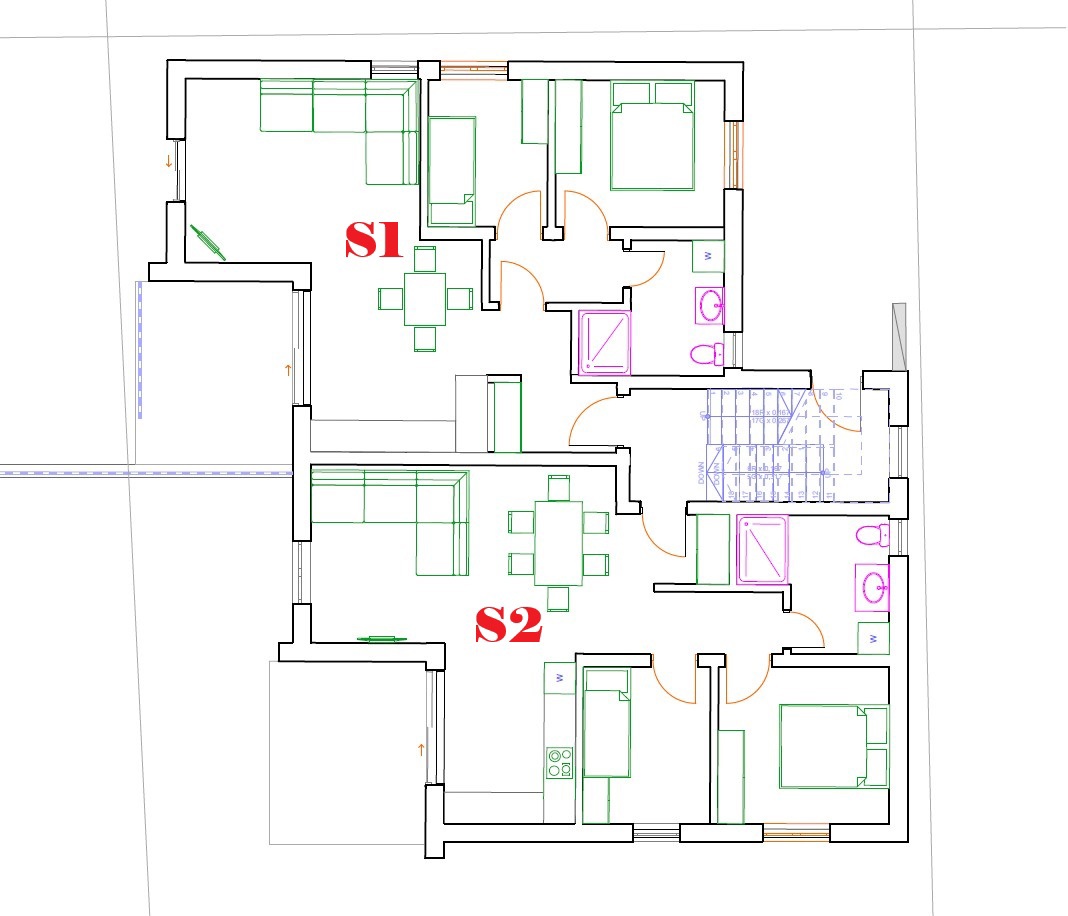Brodarica - Appartamento S2 al piano terra con giardino di 130m2
