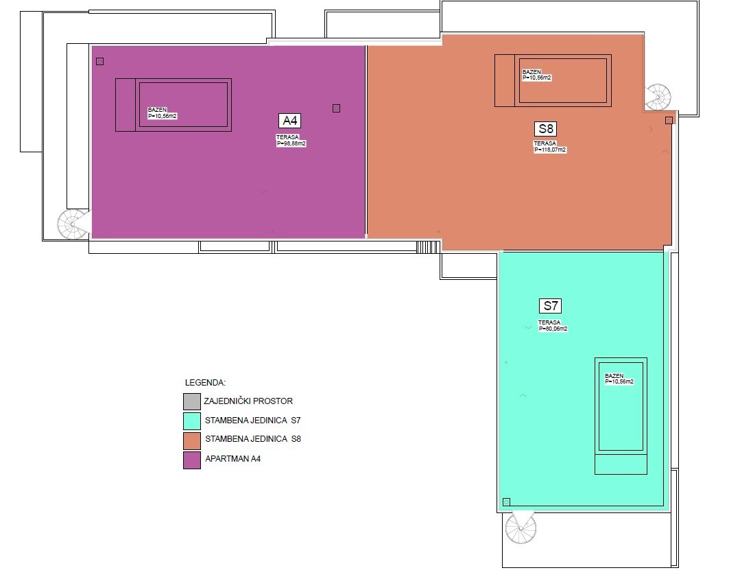 Attico di lusso S7 con piscina, terrazza sul tetto e garage, a 50 metri dalla spiaggia!
