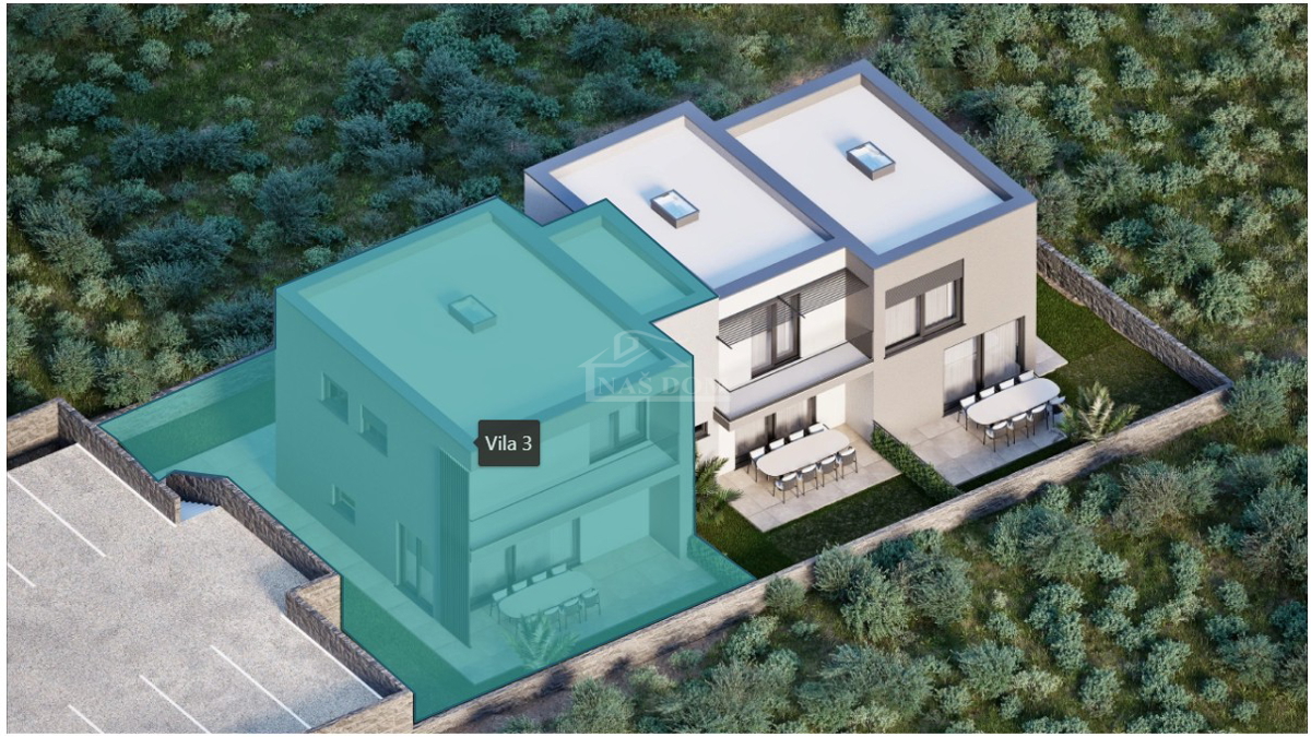 Vodice - Casa a schiera V3 in posizione tranquilla