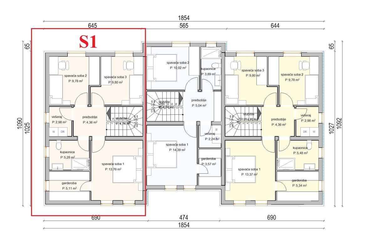 Srima - casa a schiera su due piani con cortile