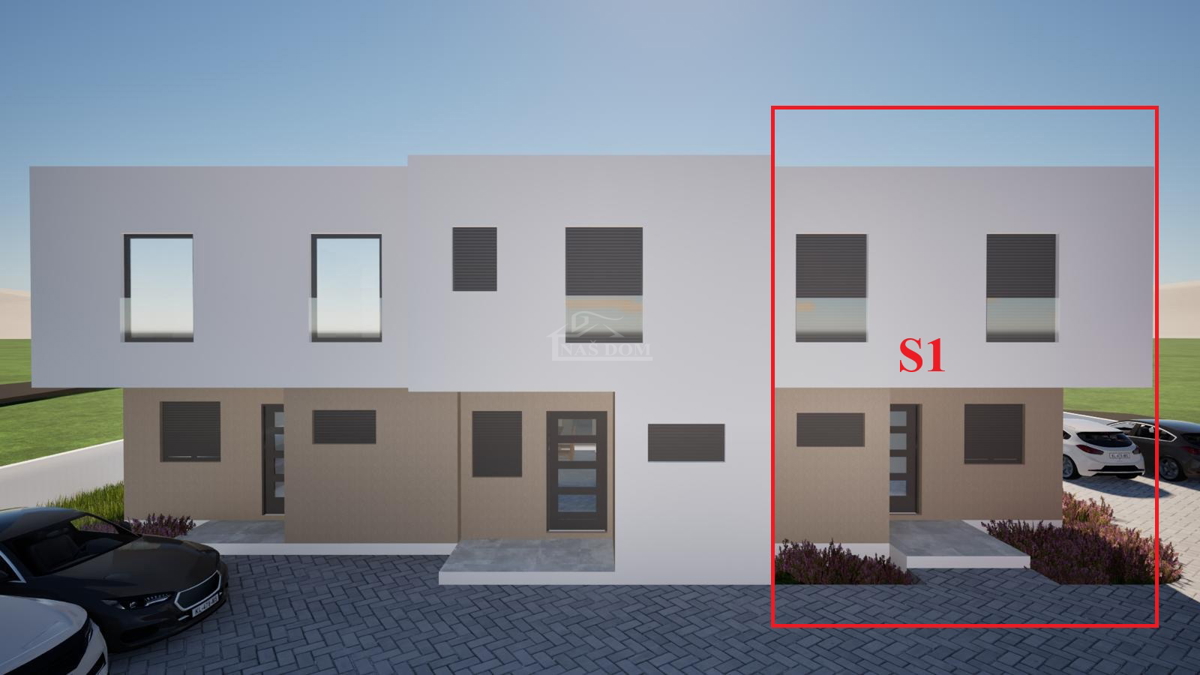 Srima - casa a schiera su due piani con cortile