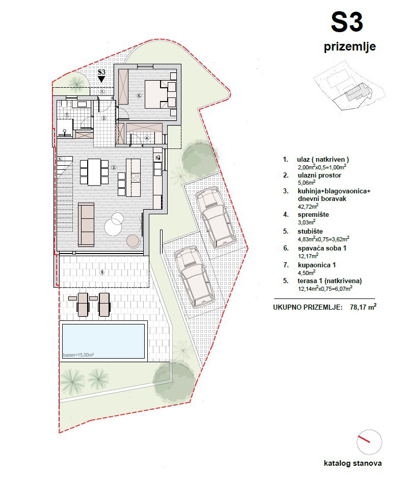 Vodice - Casa a schiera S1, piscina, vista mare - NUOVA COSTRUZIONE