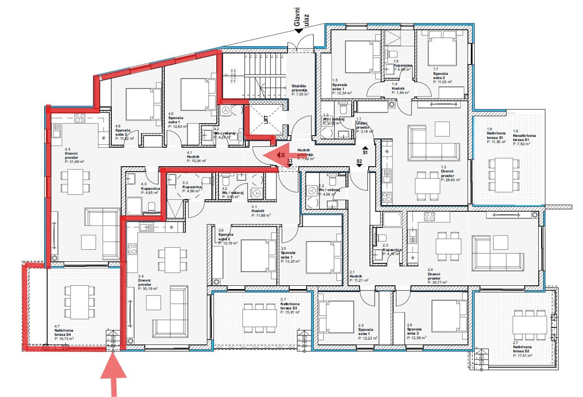 Vodice - Appartamento di lusso S4 al piano terra, vista mare