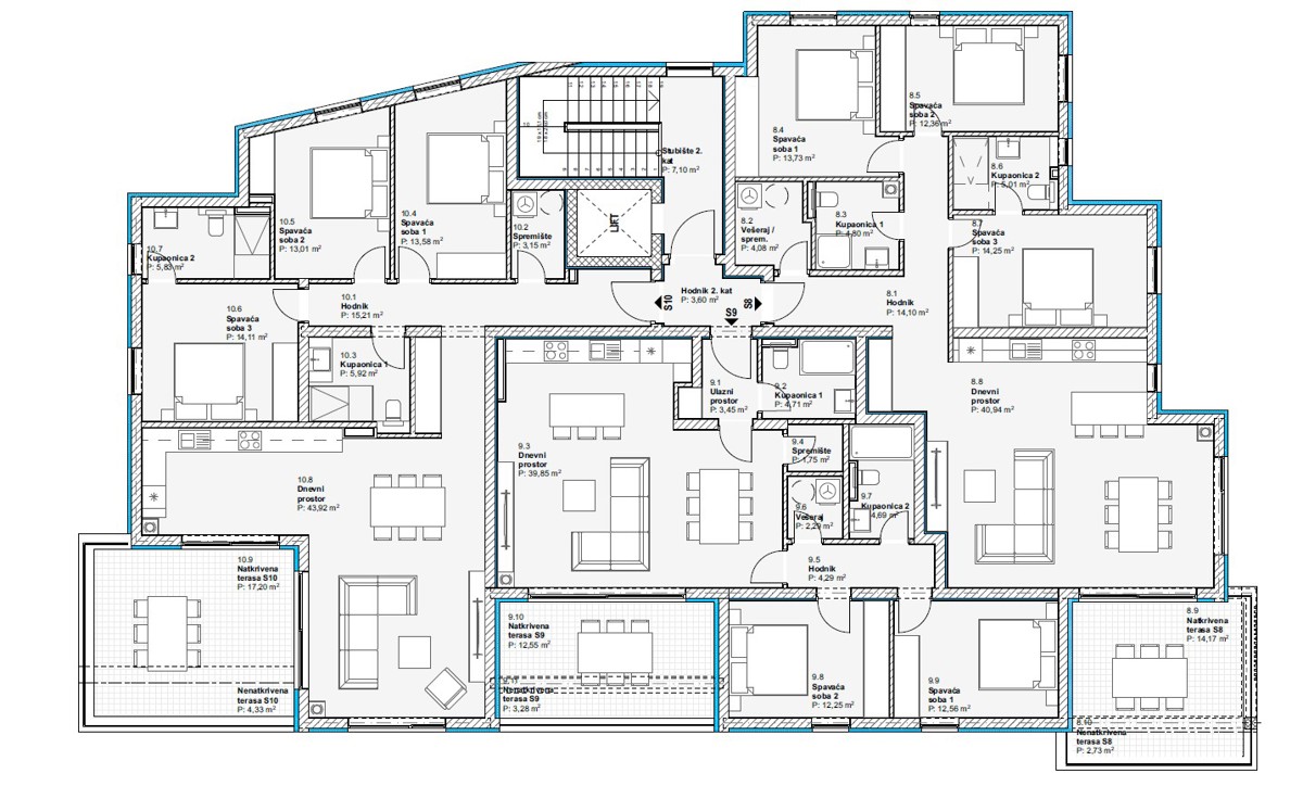 Vodice - Appartamento di lusso S4 al piano terra, vista mare