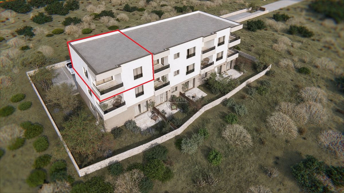 Vodice - Appartamento bilocale S7 con vista mare, secondo piano, nuova costruzione
