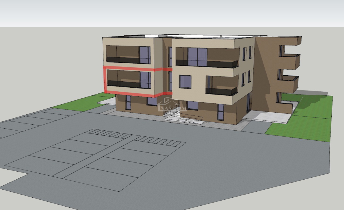 Vodice - Appartamento bilocale S7, 67,37 m2, primo piano