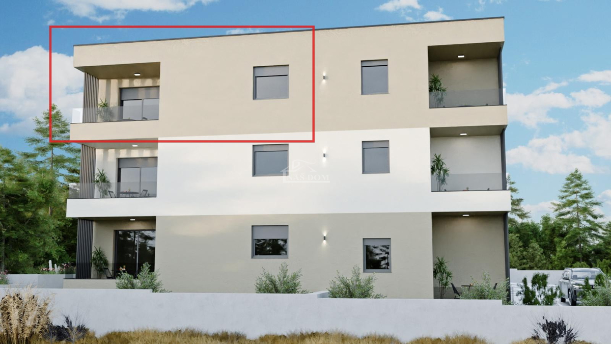 Appartamento con due camere in edificio di nuova costruzione, Šibenik, Njivice