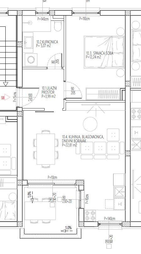 OCCASIONE - Appartamento S8 al secondo piano, nuova costruzione, Vodice